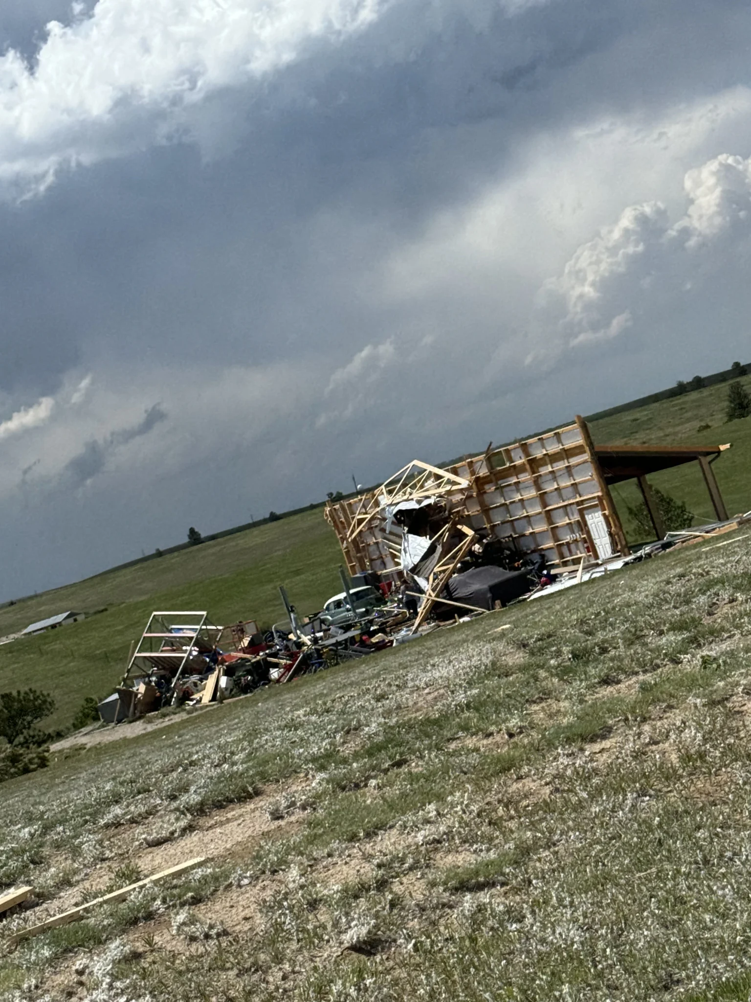 Tornado damage in Elbert county, Colorado on May 18, 2025. Image credit: Elizabeth Fire