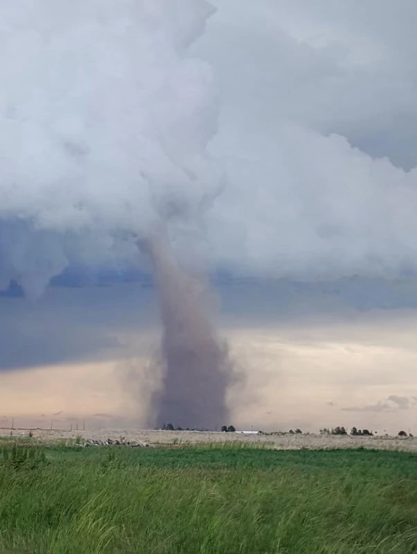 Tornado touches down near Bennett in Colorado, on May 18, 2025. Image credit: Arapahoe Sheriffs office