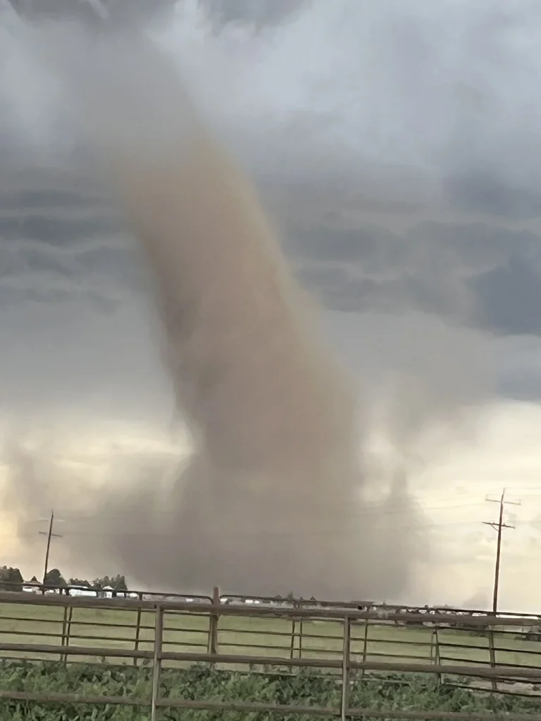 Tornado touches down near Bennett in Colorado, on May 18, 2025. Image credit: Arapahoe Sheriffs office