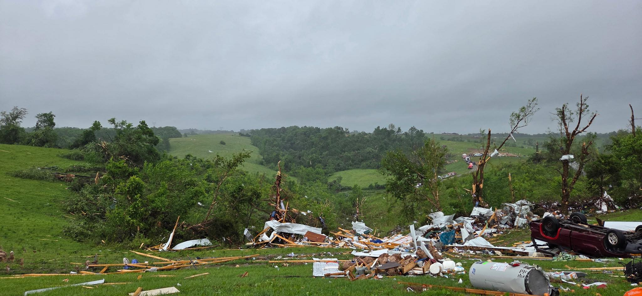 Tornado damage in Washington County, Kentucky on May 30, 2025. Credit: Washington County Sheriff's Office