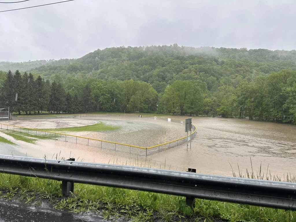 Flooding in Allegany County, Maryland on May 13, 2025. Credit: Barton Hose Company No. 1