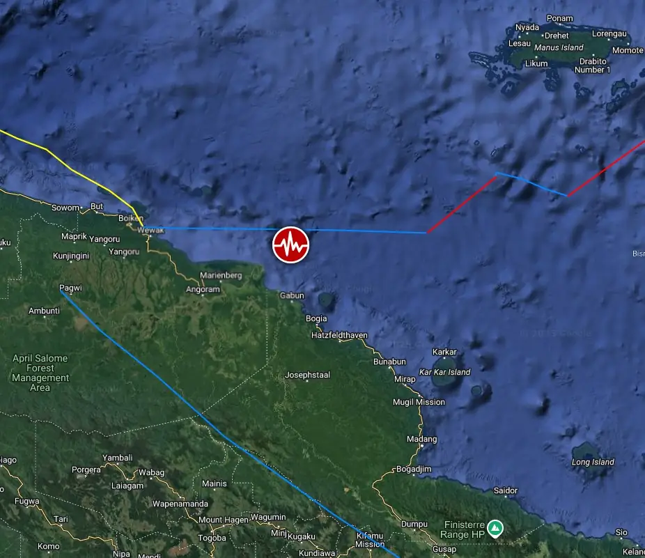 m6-4 earthquake new guinea papua new guinea may 20 2025 location map bg