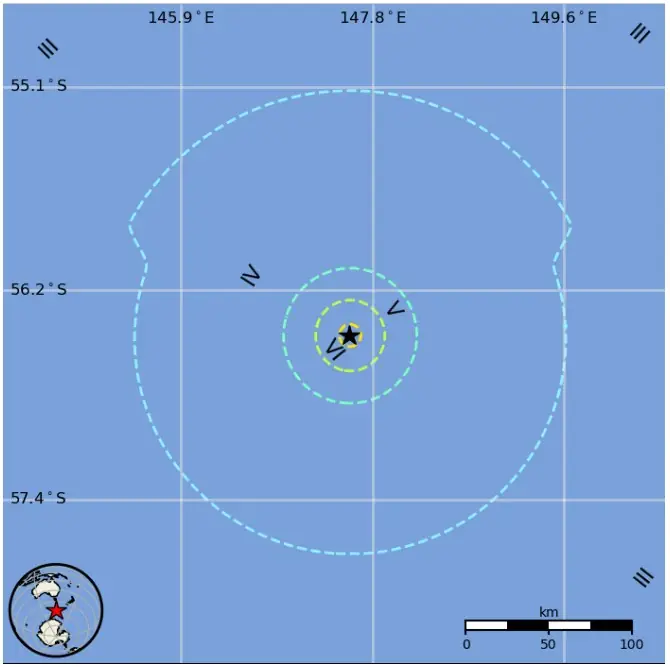 m6.1 earthquake west of macquarie island may 23 2025 usgs epe