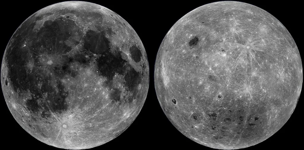 moon near and farside view
