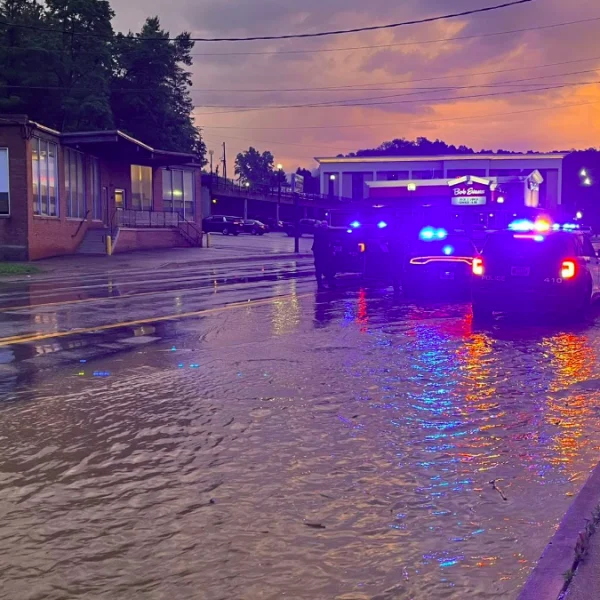 Flash floods in Wheeling, West Virginia on June 14, 2025. Credit: Wheeling, WV Police Department