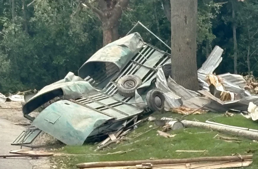 Tornado Damage North of Jacksonville on June 18, 2025. Credit: Ed Glossop