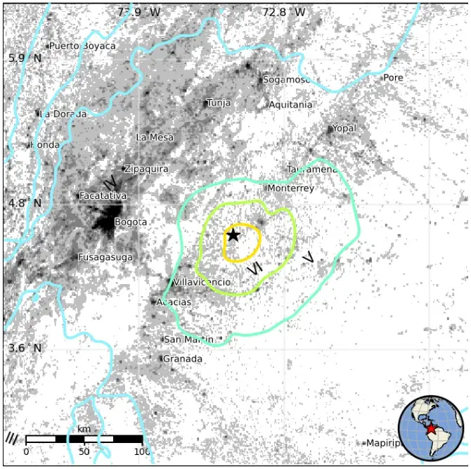 m6.3 earthquake central colombia june 8 2025 usgs epe