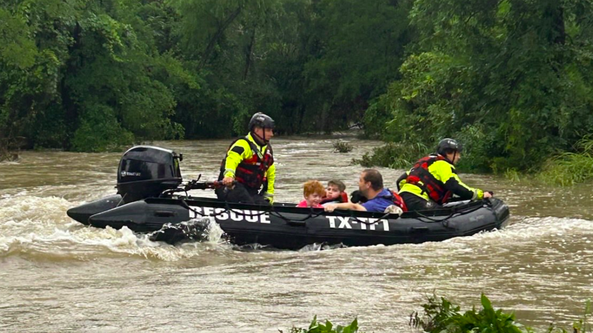 Citizens being rescued amid floods in Central Texas on July 13, 2025. Credit: Greg Abbot