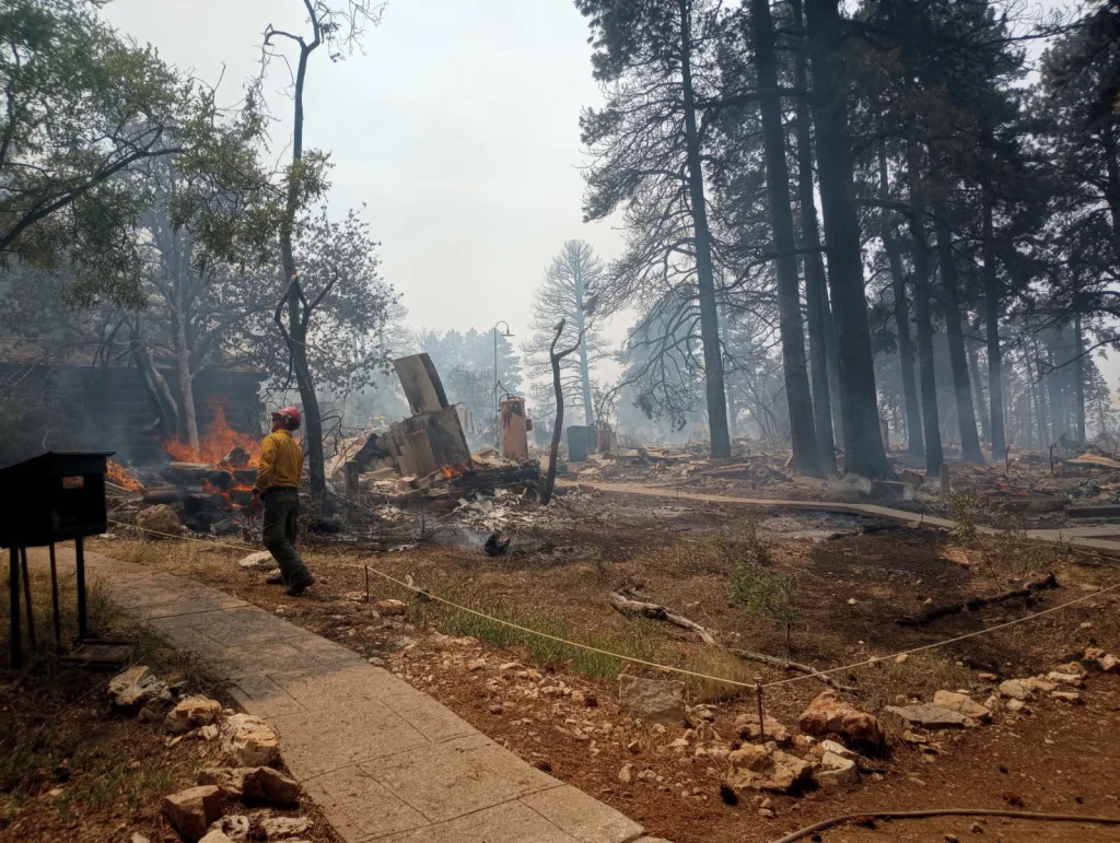 Dragon Bravo fire in Arizona on July 10, 2025. Credit: NPS