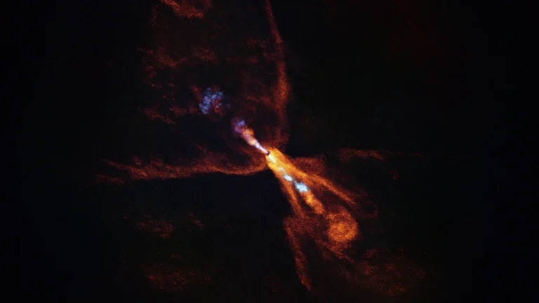 ALMA image of HOPS-315, a still-forming planetary system. Credit: ESO