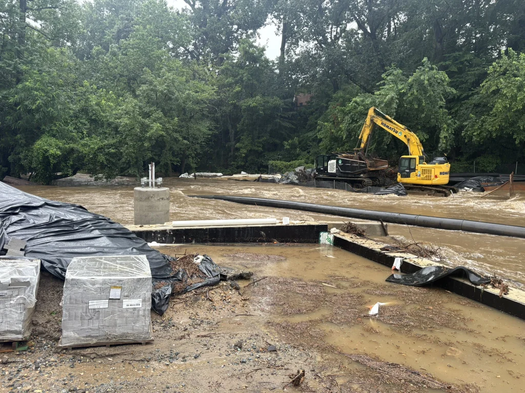 Flooding at the Sligo Creek on July 19, 2025. Credit: Maryland-National Capital Park Police