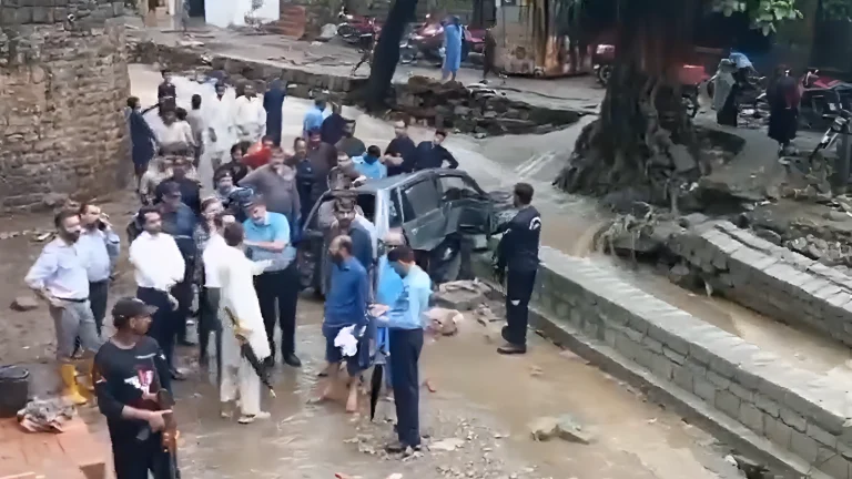 Flooding in Islamabad, Pakistan on July 21, 2025. Credit: DCIslamabad