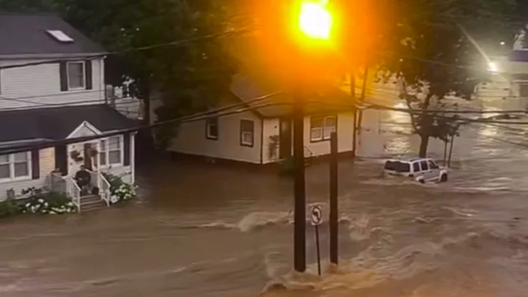 Flooding in New Jersey on July 14, 2025. Credit: Ed Krassenstein
