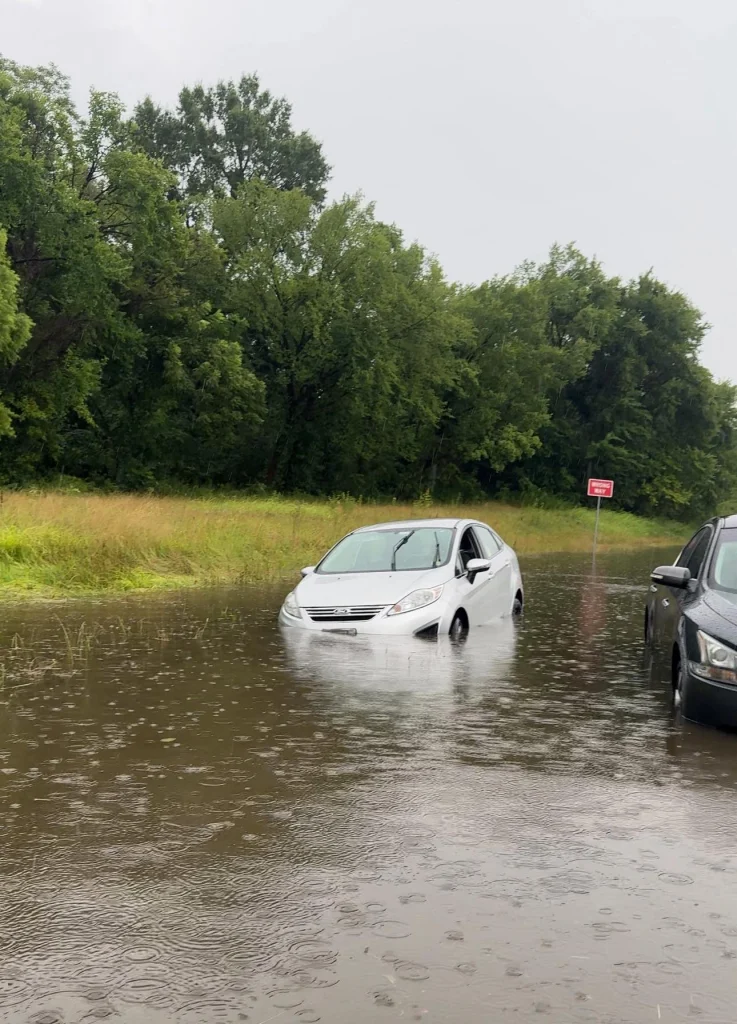 Flooding in Petersburg, Virginia, on Sunday, July 13, 2025. Credit Petersburg Fire Rescue & Emergency Services