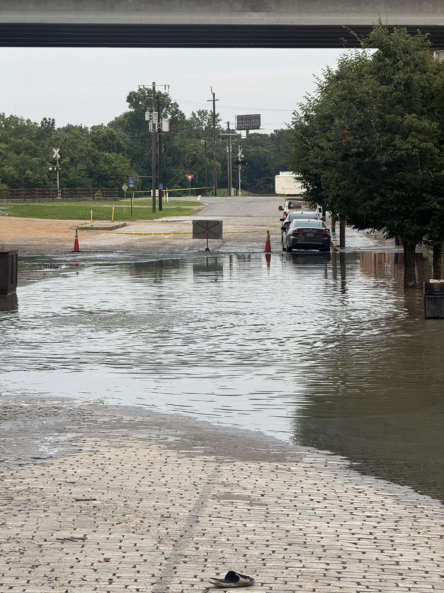 Flooding in Petersburg, Virginia, on Sunday, July 13, 2025. Credit: Petersburg Fire Rescue & Emergency Services