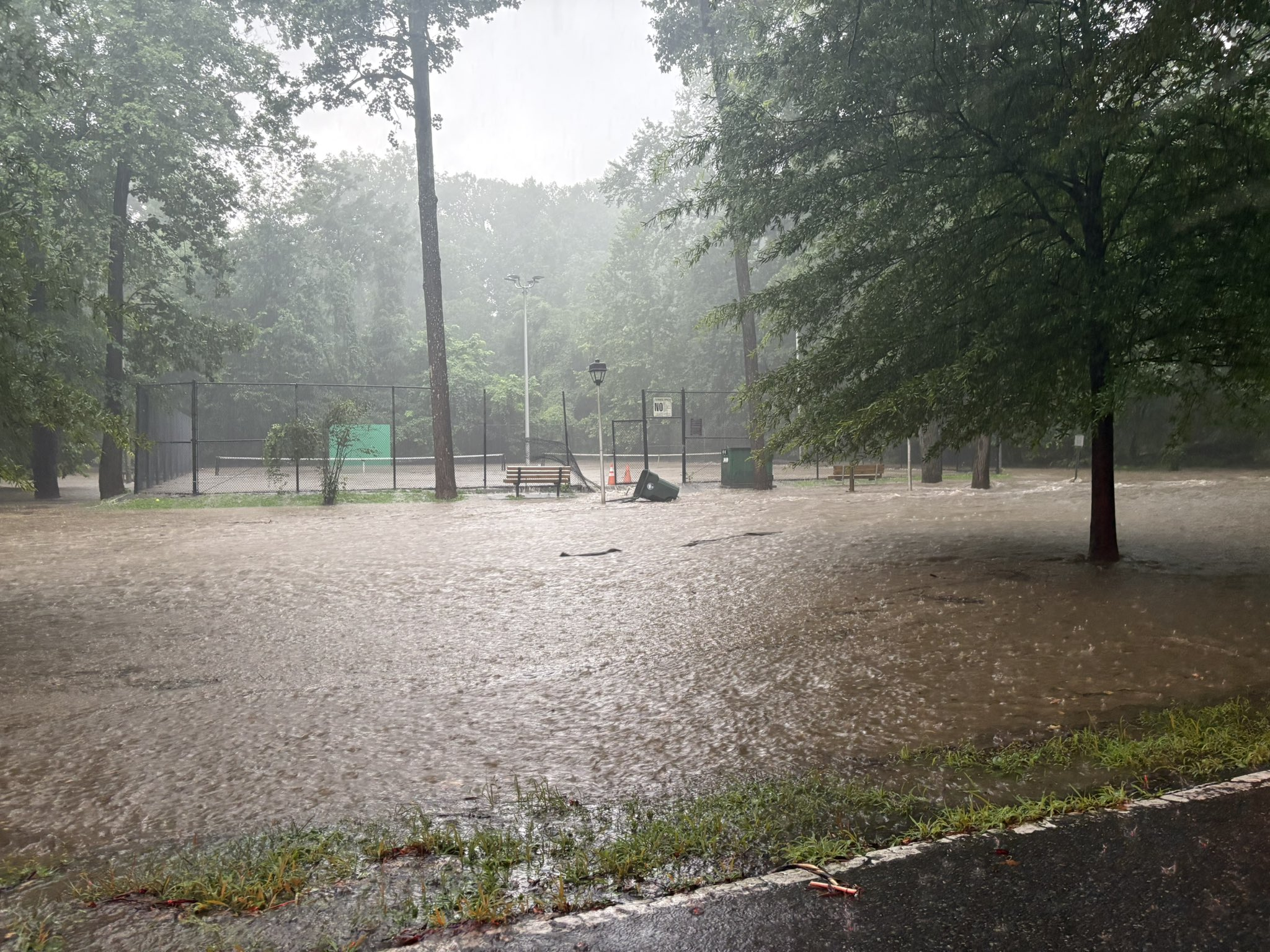 Flooding at the Sligo Creek on July 19, 2025. Credit: Maryland-National Capital Park Police