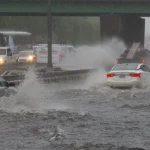 Floods near Braintree, Massachusetts on July 10, 2025. Credit Digi Gal