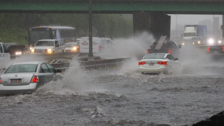 Floods near Braintree, Massachusetts on July 10, 2025. Credit Digi Gal