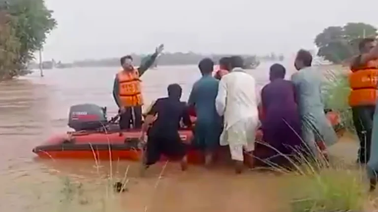 Rescue operation in Pakistan's Punjab Province on July 17, 2025. Credit: PDMA