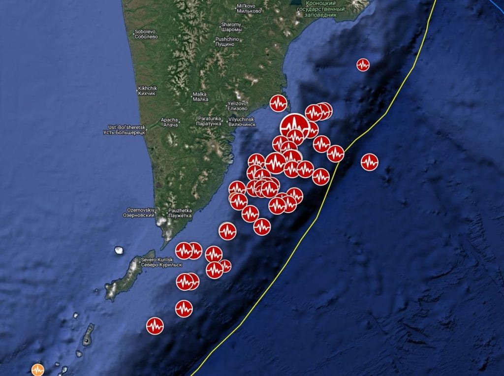 earthquakes kamchatka russia july 29 and 30 2025