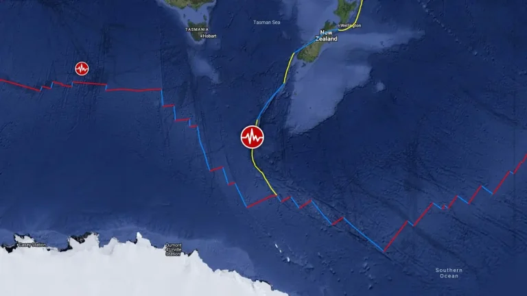 epicenter m6.2 earthquake macquarie island region july 26 2025 map