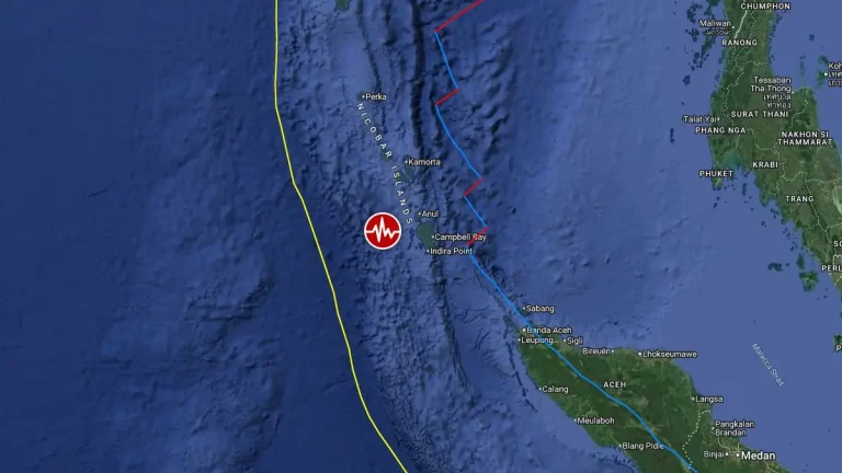 epicenter of m6-5 earthquake nicobar islands july 28 2025