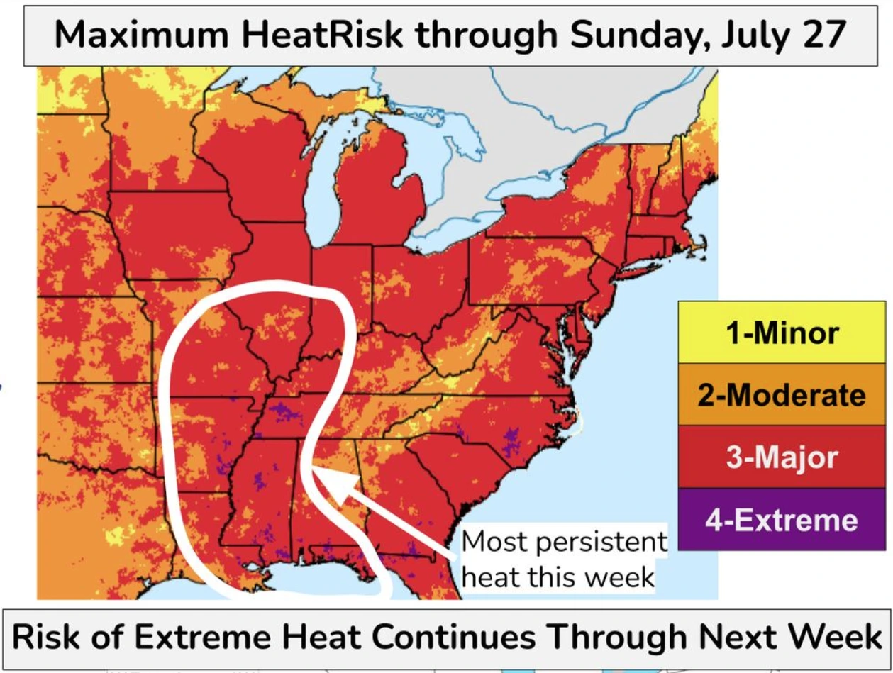 heatwave usa noaa july 27