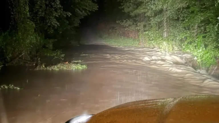 Flooding in Cleburne county on August 4, 2025