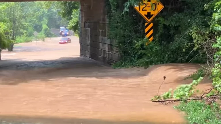 Flooding in Joppatowne, Maryland on July 31, 2025. Credit: Joppatowne Volunteer Fire Department