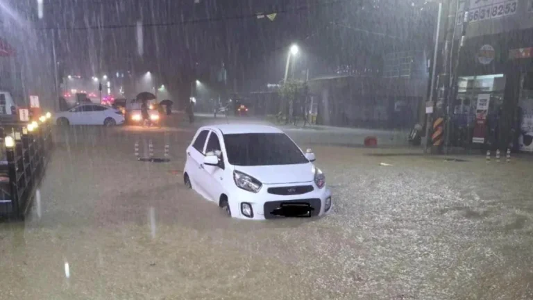 Flooding in Muan, South Korea on August 4, 2025. Credit: Arya Tamia
