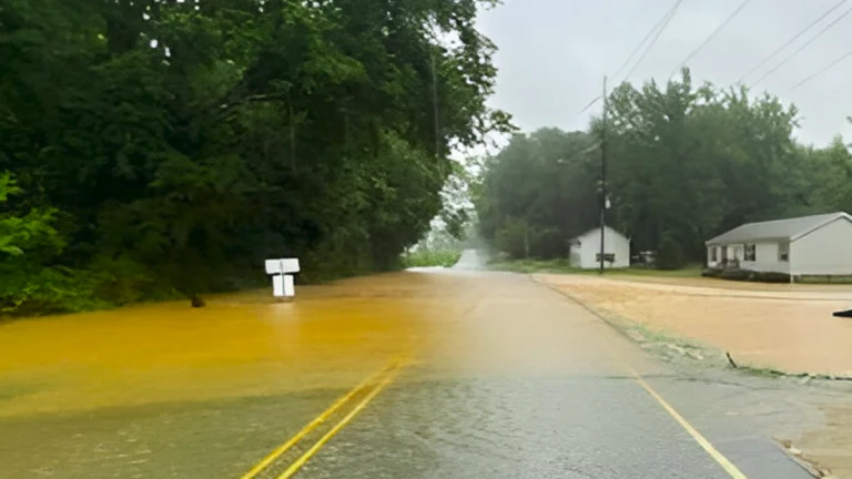 Flooding in Nash County, North Carolina, on August 6, 2025. Credit: Nash County Sheriffs Office