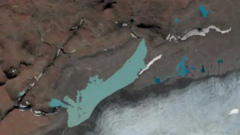 Glacier outburst flood begins in Hafrafellslón, west of Langjökull, Iceland august 2025