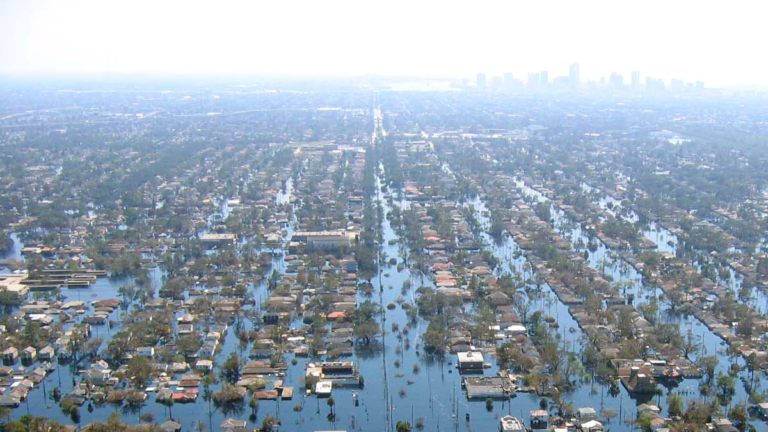 View of flooded New Orleans in the aftermath of Hurricane Katrina. Credit: Mark Moran/ NOAA