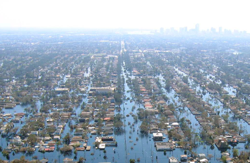 View of flooded New Orleans in the aftermath of Hurricane Katrina. Credit: Mark Moran/ NOAA