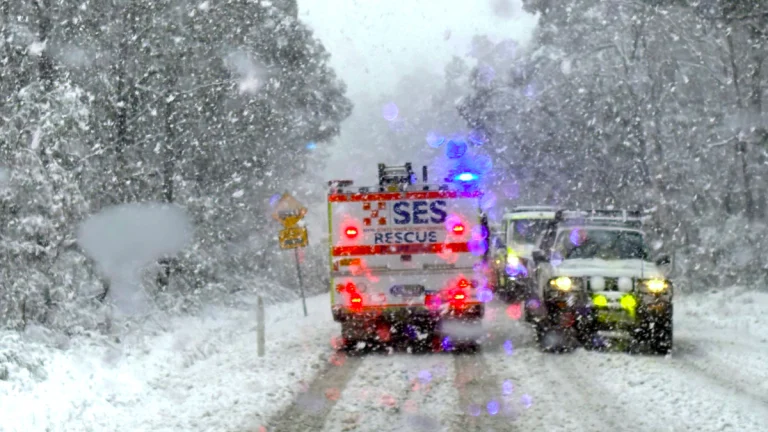 Rare snow in New South Wales, Australia on August 2, 2025. Credit: NSW SES