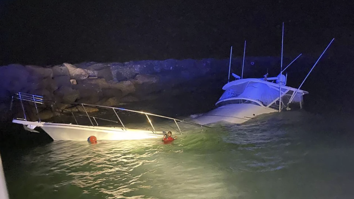 Representational image of a boat crash in New Jersey. Credit: Long Beach Fire Department