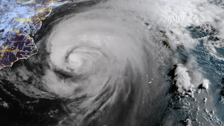 Satellite image of Hurricane Erin as of 10:20 UTC on August 21, 2025. Credit GOES-19, RAMMB/CIRA, The Watchers