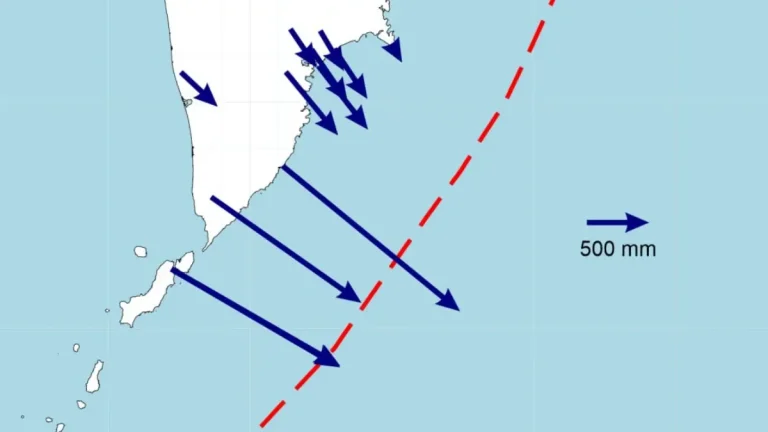 Southern Kamchatka shifted 2 m (6.6 feet) during M8.8 earthquake of July 29, 2025
