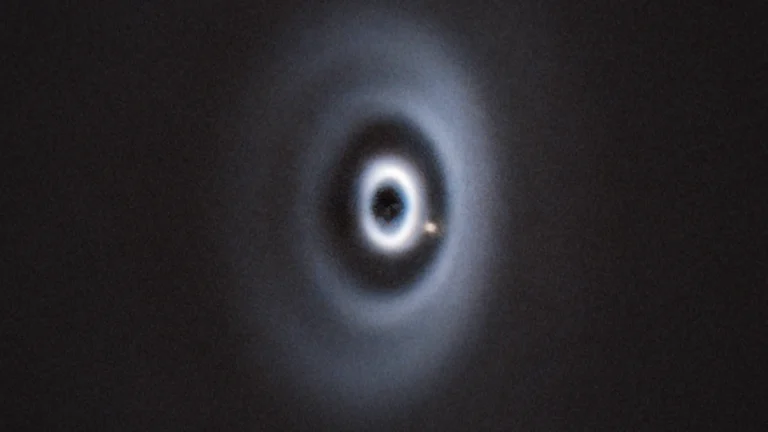 The European Southern Observatory shared this image of the week, which depicts a newborn planet eating its way through its dusty cradle as it orbits its host star. This image, taken with ESO’s Very Large Telescope (VLT) in Chile, is the first clear detection of a baby planet in a disc with multiple rings. Credit: ESO/R.F. Van Capellevan Et Al.