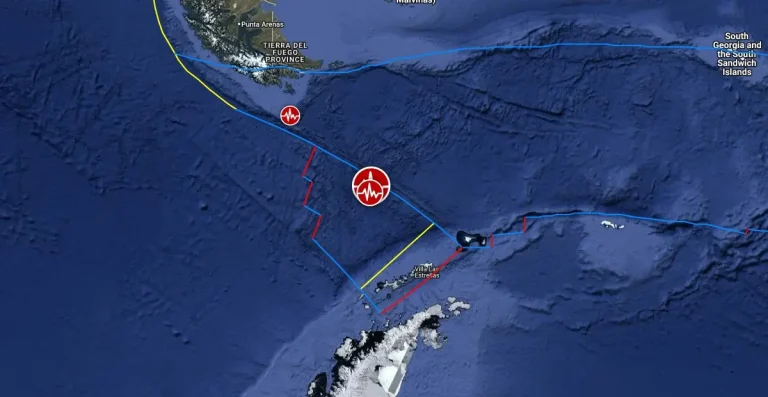 epicenter of m7.5 earthquake drake passage august 22 2025