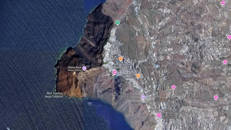 imerovigli santorini greece sat image