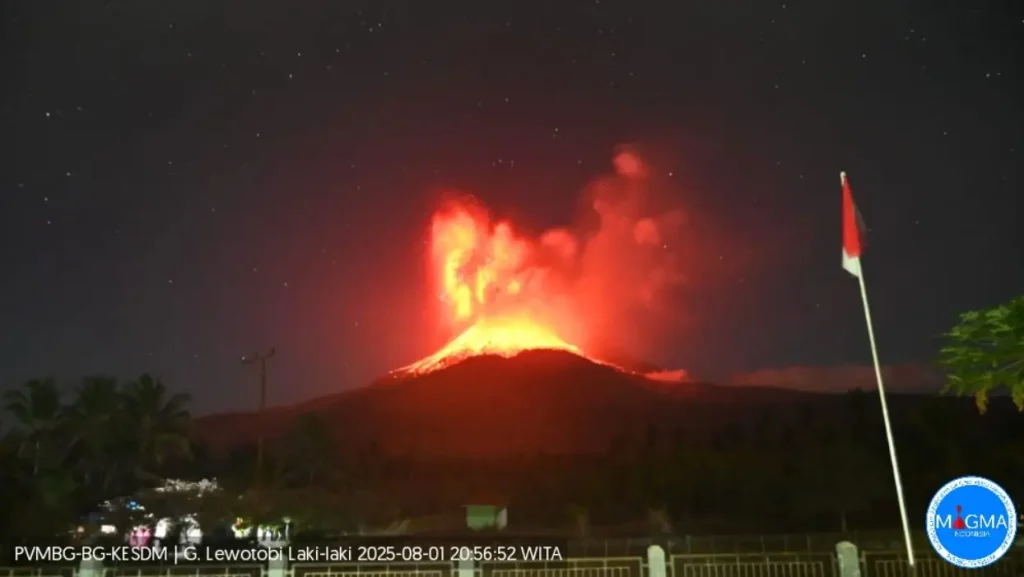 lewotobi laki laki eruption august 1 2025 bg1