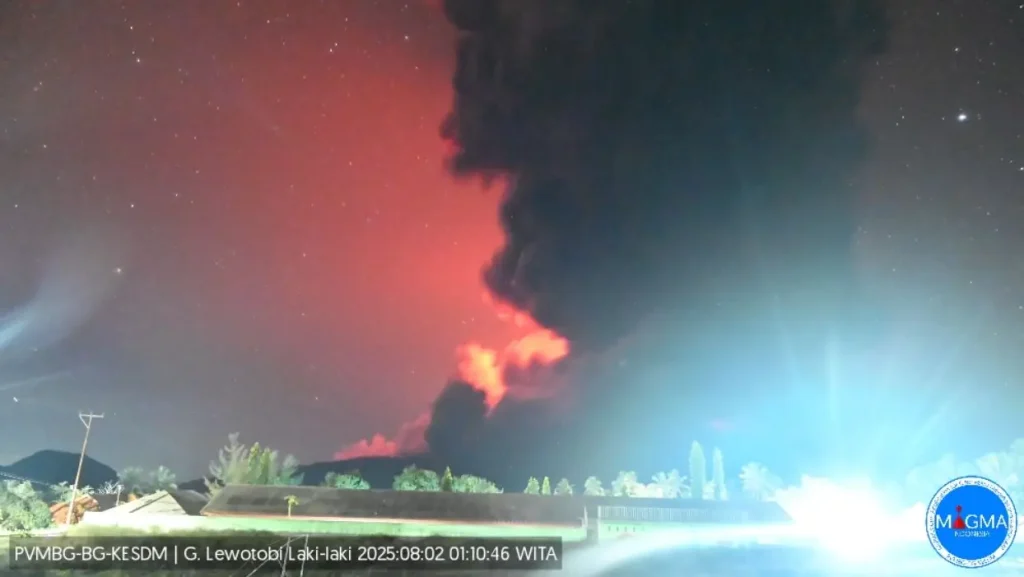lewotobi laki laki eruption august 1 2025 bg2