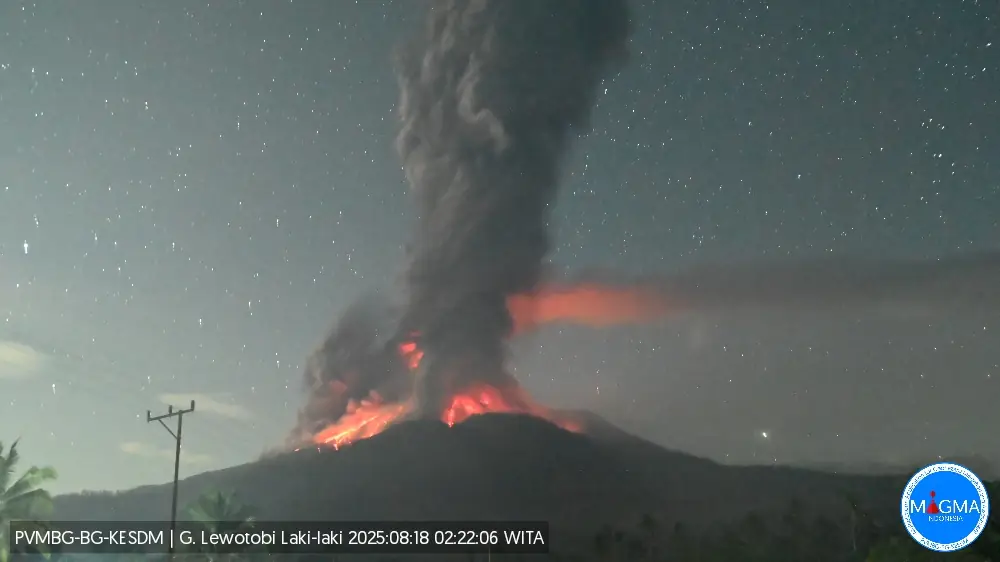 lewotobi laki-laki eruption august 18 2025
