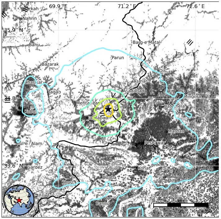 m6.0 earthquake afghanistan august 31 2025 usgs epe