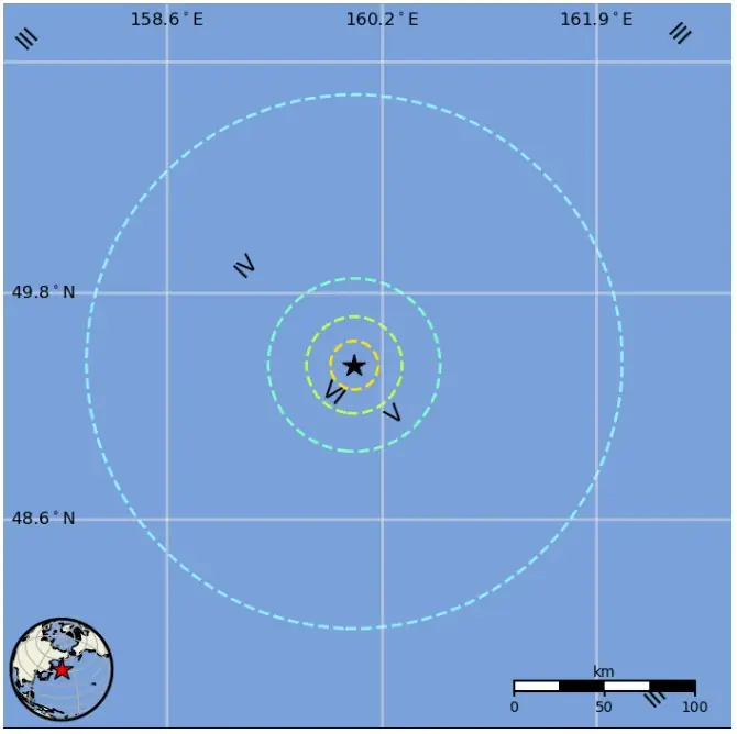 m6.1 earthquake east of the kuril islands on august 25 2025 usgs epe