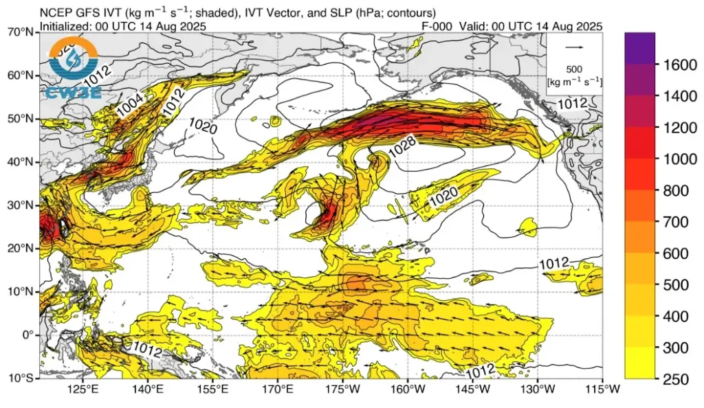 ncep gfs ivt 0z august 14 2025
