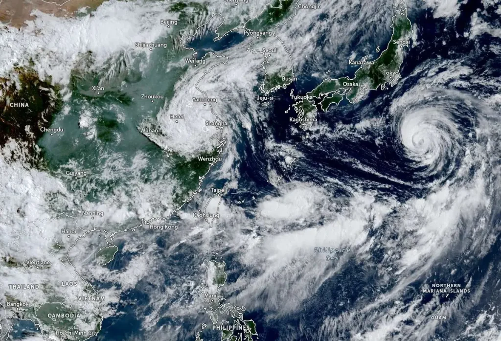 satellite image centered over taiwan at 2350 utc on july 30 2025
