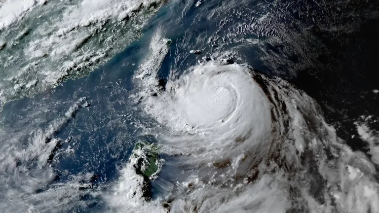 satellite image of typhoon podul at 0920 utc on august 12 2025