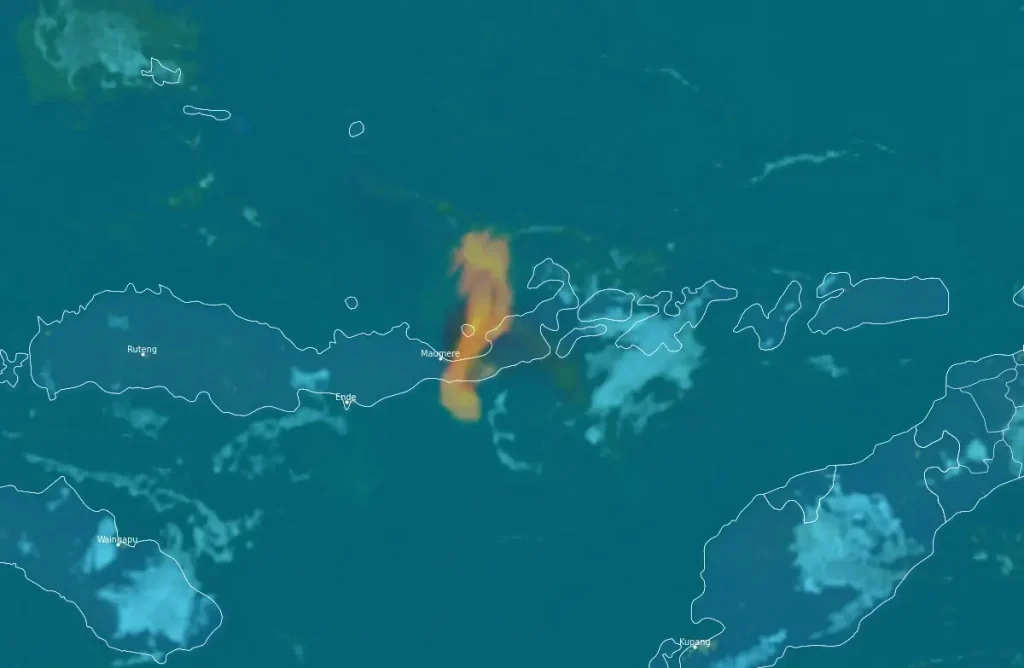 so2 emission lewotobi laki-laki at 1850 utc on august 1 2025